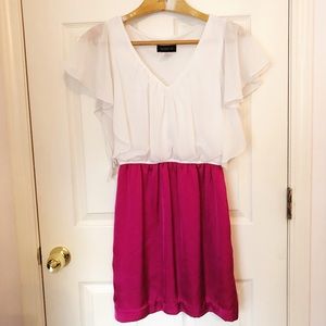 TeezeMe Juniors White & Pink Mini Dress Size 7